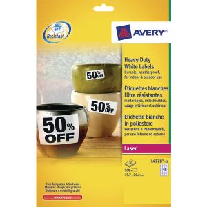 Avery Laser Label Heavy Duty 48 Per