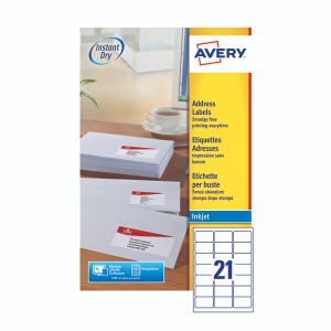 Avery Inkjet Address Label 21 Sheet