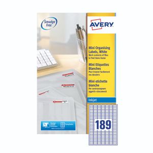 Avery Inkjet Label 189 Sheet 25 Pack