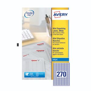 Avery Mini Ijet Label 270/Sht 25Shts