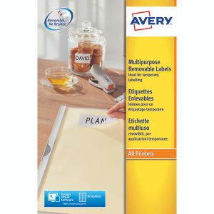 Avery Remv Lsr Lbls Wht 48L/Sht Bx25