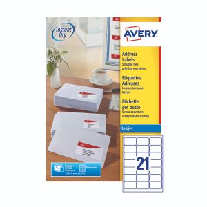 Avery Inkjet Address Label 21 Sheet
