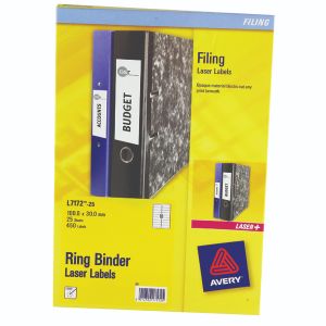 Avery Laser Ring Binder Label Pk450