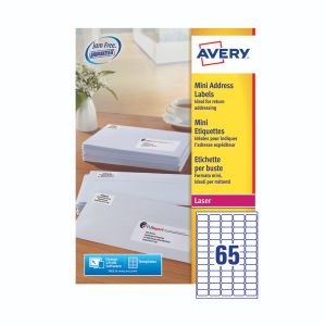 Avery Mini Lbls Wht 65L/Sh Pk6500