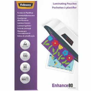 Fellowes A4 Matt Lam Pouch Pk100