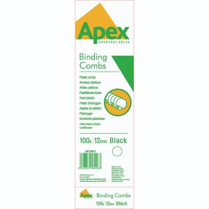 Fellowes Apex Blk Comb 12mm Pk100