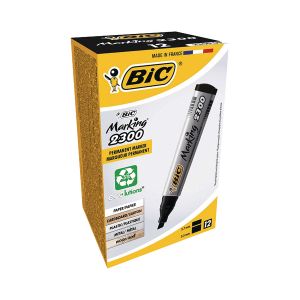 Bic 2300 Chisel Perm Marker Blk Pk12