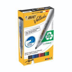 Bic Velleda 1701 Markers Ast Pk4