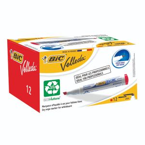 Bic Velleda 1701 Markers Red Pk12