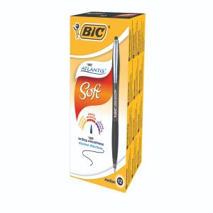 Bic Atlantis Prem 1.0mm Bp Blk Pk12