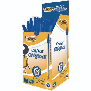 Bic Cristal Ball Pen Med Blue Pk50