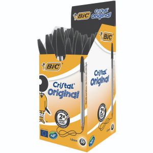 Bic Cristal Bpoint Pen Med Blk Pk50