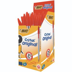 Bic Cristal Bpoint Medium Red Pk50