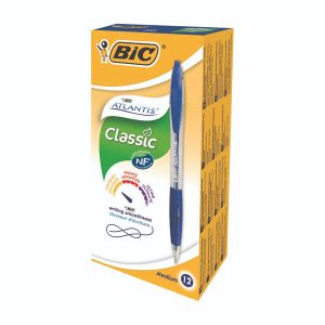 Bic Retractable Ball Pen Blue Pk12