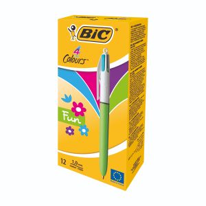 Bic 4 Colours Fashion Ball Pen Pk12