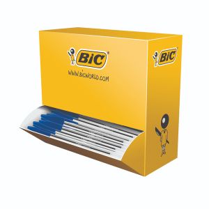 Bic Cristal Bpoint Pen Med Blu Pk100