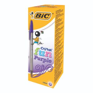 Bc Cristal Fun Purple Ball Pen Pk20