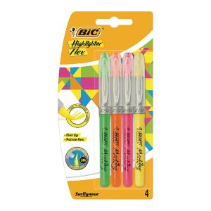 Bic Highlighter Flex Asst 942041 P4