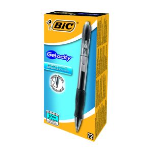 Bic Gelocity Rt Gel Pen Blk Pk12