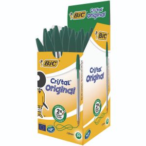 Bic Cristal Ballpoint Pen Green Pk50