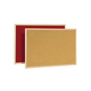 Bi-Office Memo Cork Brd 600x900 Red