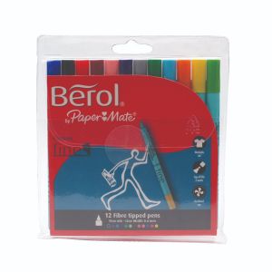 Berol Colour Fine Pen Ast Ink Pk12