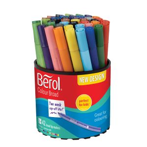 Berol Colour Broad Pen Asst WB Pk42