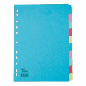 Elba A4 10 Part Card Divider Ast Elba A4 10 Part Card Divider Ast