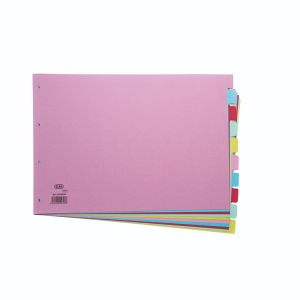 Elba A3 Card Dividers 10 Part Ast