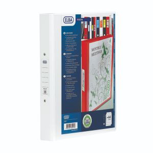 Elba Vision 4-Ring Binder PP A4 Wht