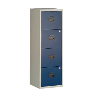 Bisley 4 Drw Home Filing Grey/Blue