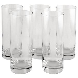 Clear Tall Tumbler Drink Glass Pk6