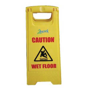 2Work Saf Sign Caution Wet Floor Ylw