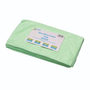 2Work Microfibr Cloth Grn 400mm Pk10