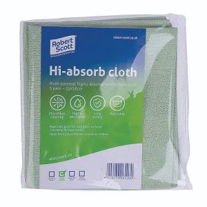 Robert Scott Hiabsorb Cloth Grn Pk5