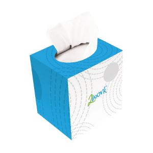 2Work Facial Tissues Cube 70 Sh Pk24