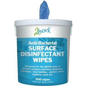 2Work Disinfectant Wipes Pk500