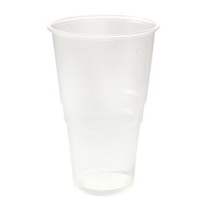 Plastic Pint Glass Clear Pk50