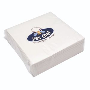 Napkin 400mm 2 Ply Wht Pk100