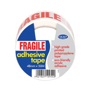 Fragile Adhesive Tape 48mmx50m Pk6
