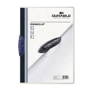 Durable SWINGCLIP Folder Dk Blu Pk25