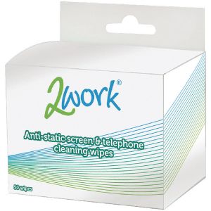 2Work Antistat Scrn/Phone Wipes Pk50