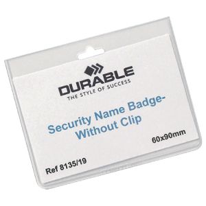 Durable Security Badge 60x90mm Pk20