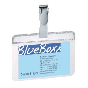 Durable Self Lamg Name Badge Pk25