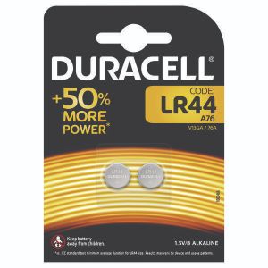 Duracell LR44 Button Battery Pk2