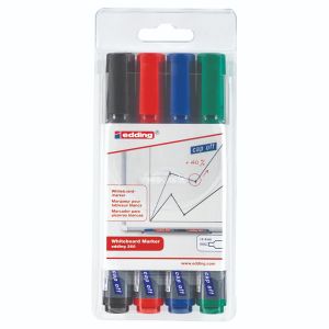 Edding 360 Drywipe Marker Ast Pk4