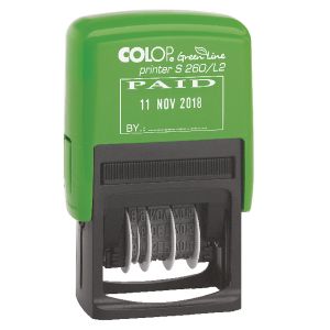 COLOP S260/L2 Green Line Dater Paid