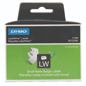 Dymo Name Badge Label 89x41 Wht P300