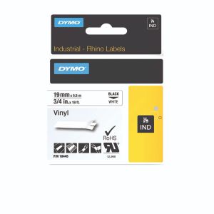 Dymo Rhino Vinyl Tape 19mm Blk/Wht Dymo Rhino Vinyl Tape 19mm Blk/Wht