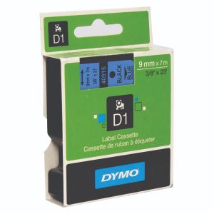 Dymo D1 LabelMaker Tape 9mm Blk/Blu